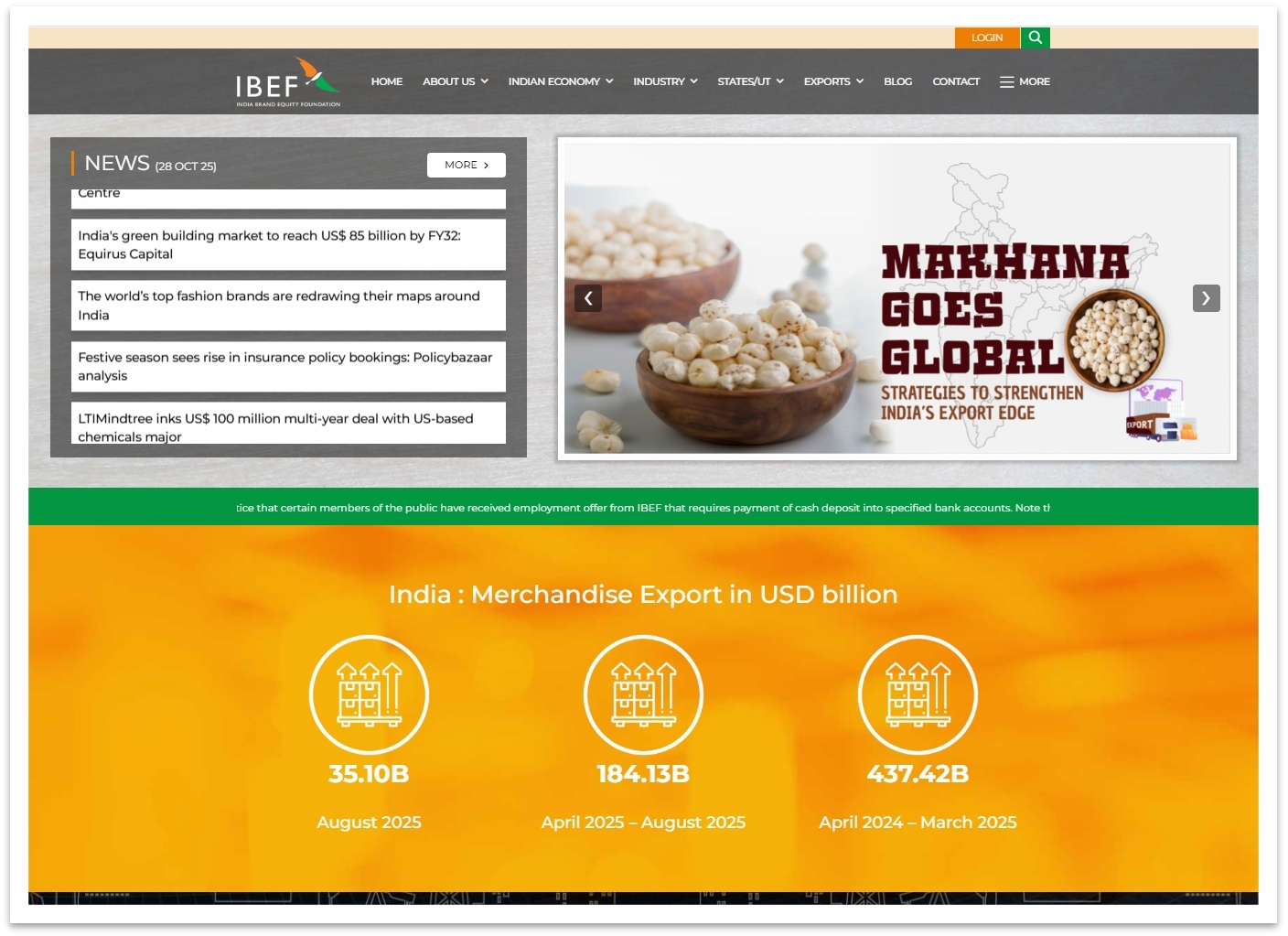 IBEF website