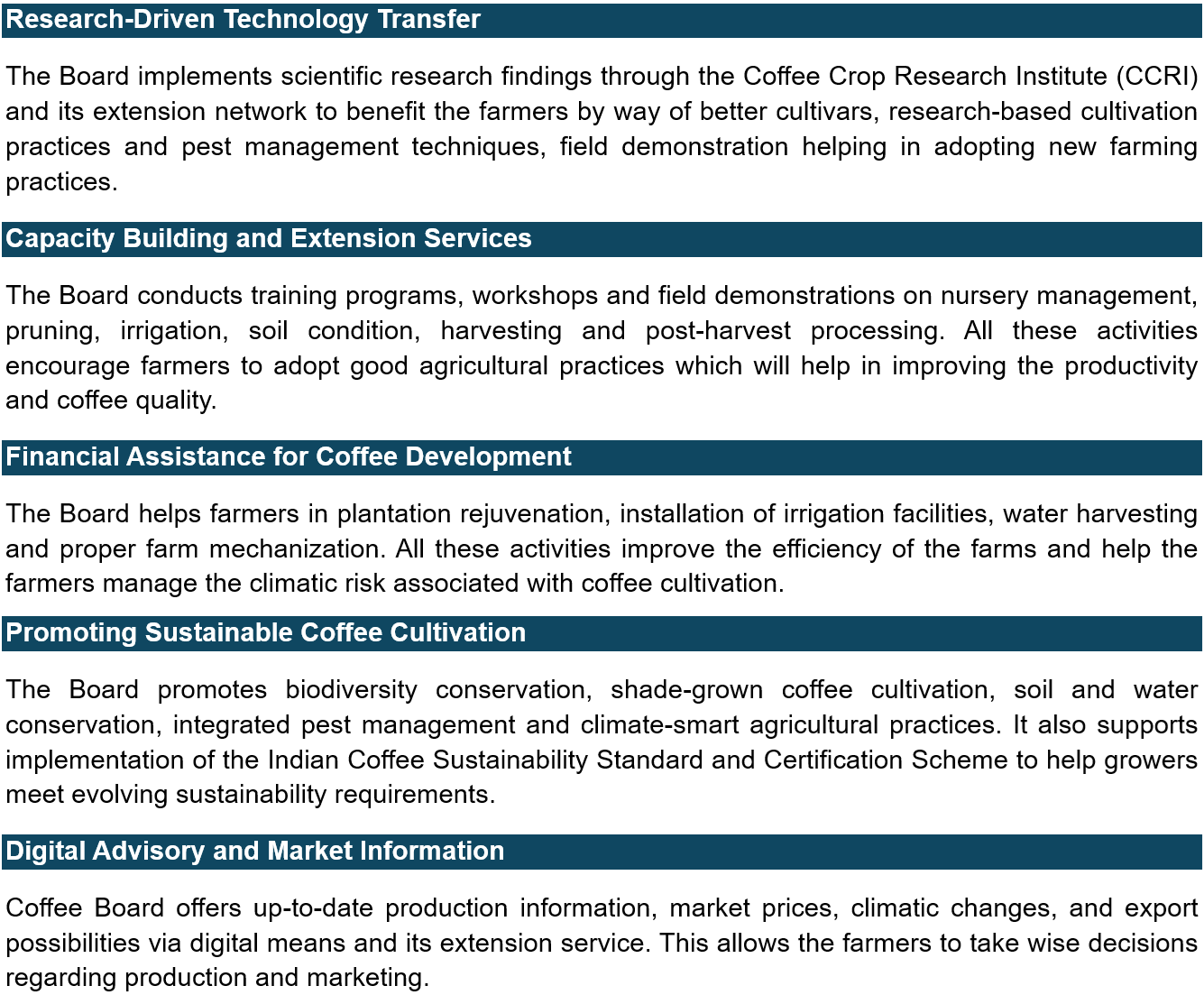 How the Coffee Board Supports Coffee Farmers