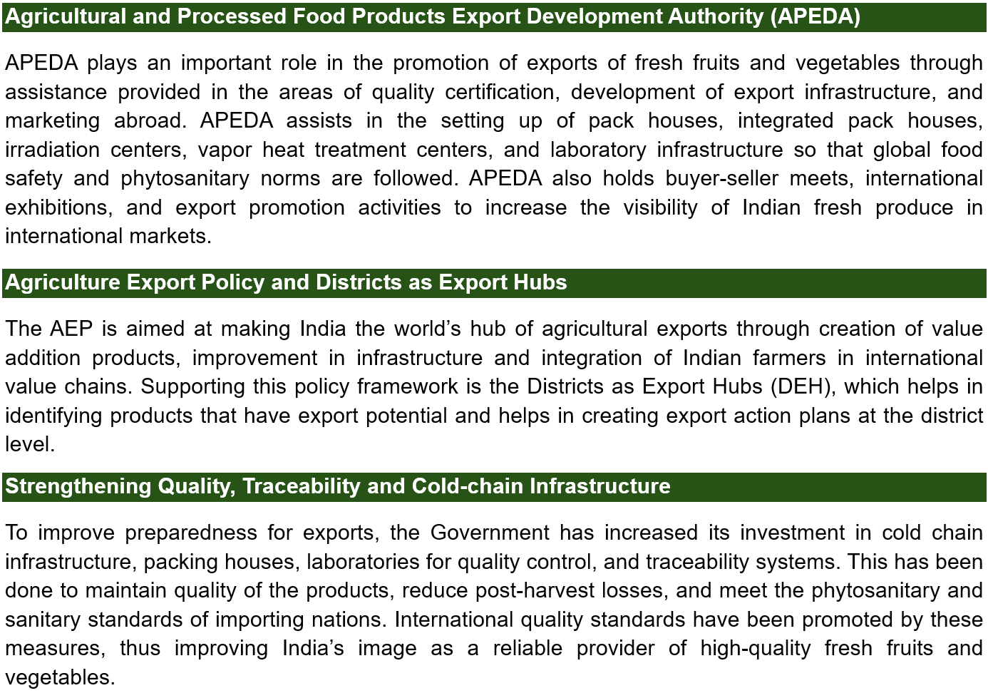 Government Initiatives Driving Premium Fresh Produce Exports