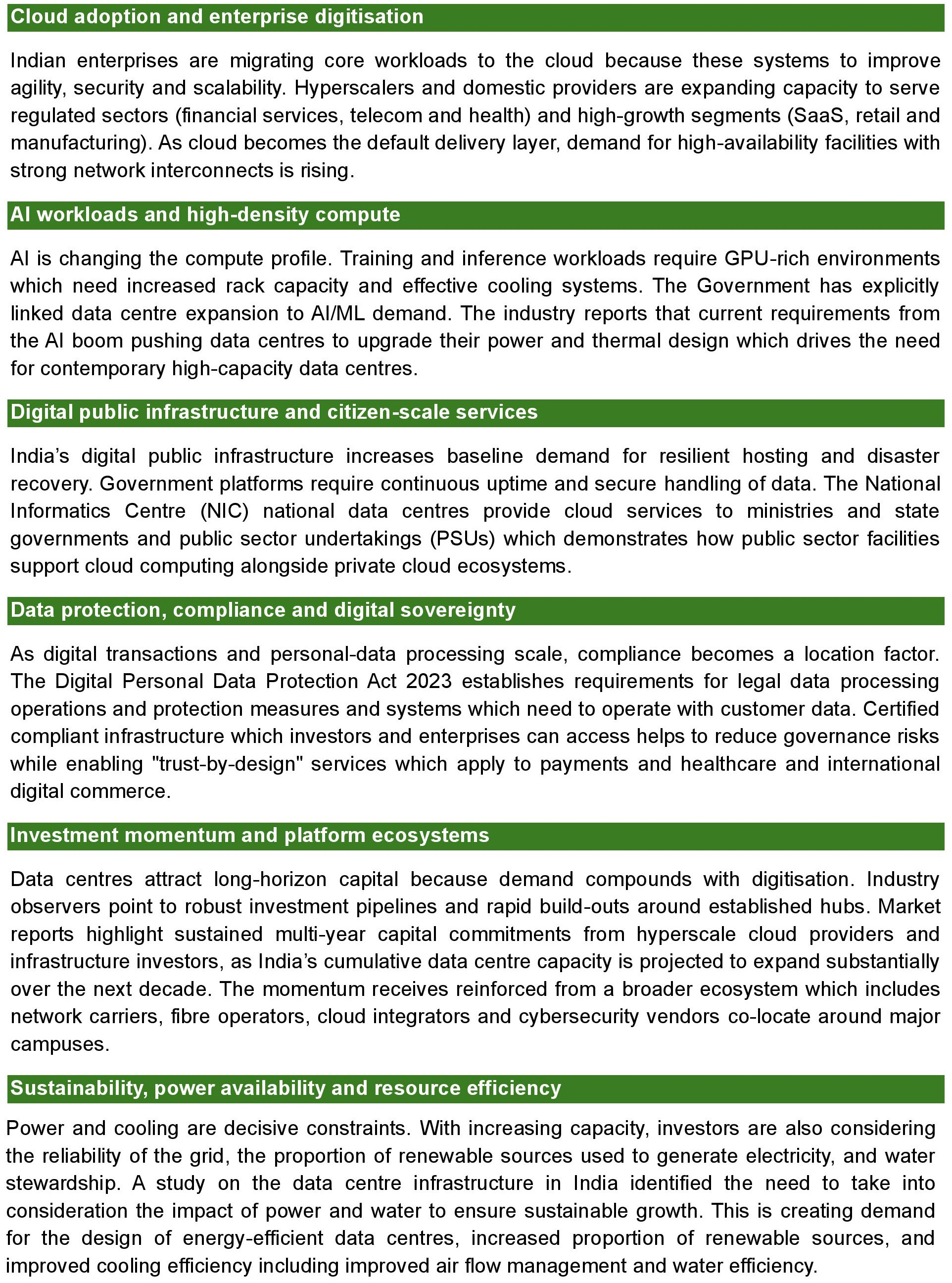 Factors Driving Growth of Data Centres