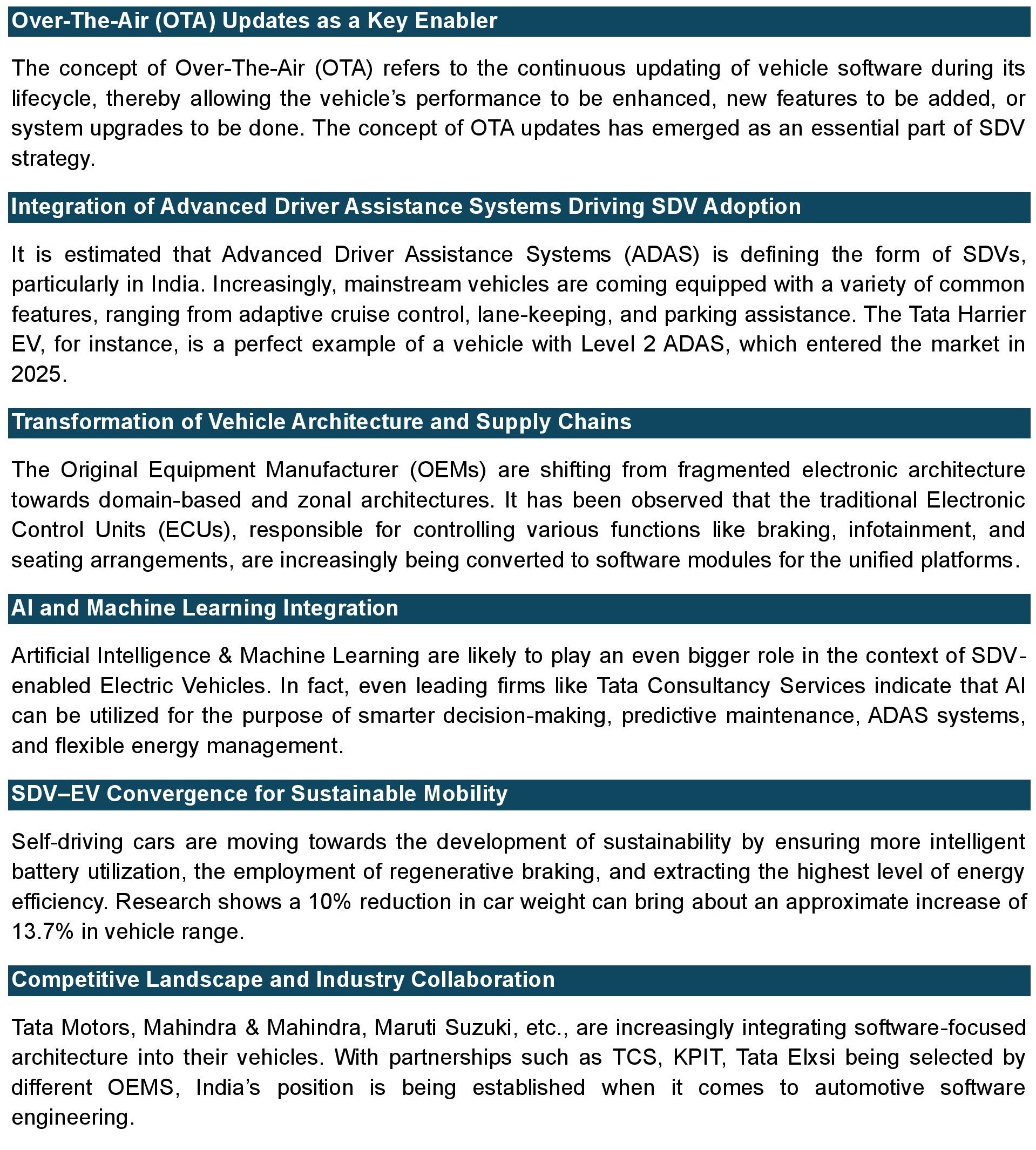 Growth Drivers and Key Trends of SDV Ecosystem