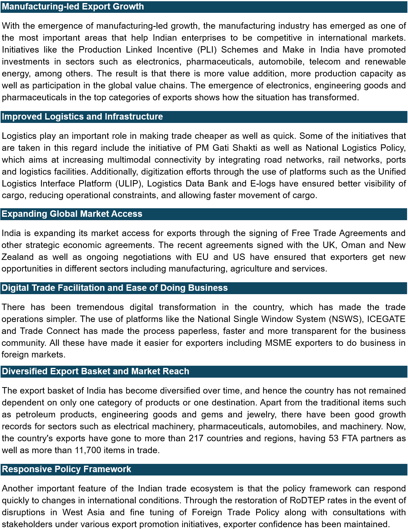 Key Growth Drivers Strengthening India's Global Trade Competitiveness